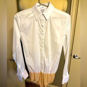 Wolford white bodysuit blouse